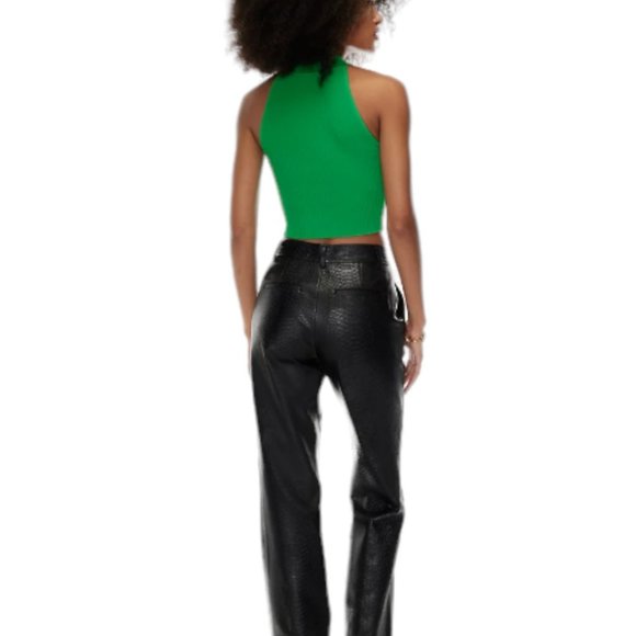 Aritzia Babaton Sculpt Knit Mockneck Halter Top, Ribbed Halter Top. - Picture 3 of 13